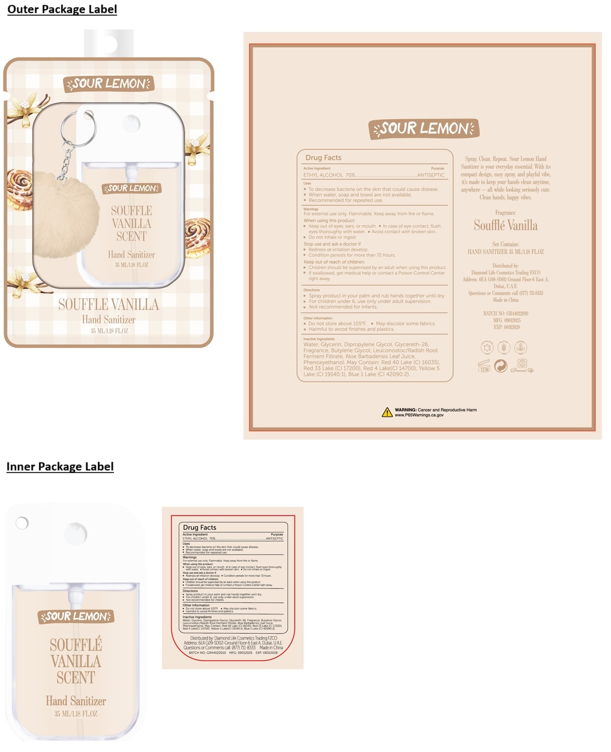 Pill image for Sour Lemon Hand Sanitizer souffle Vanilla Scent