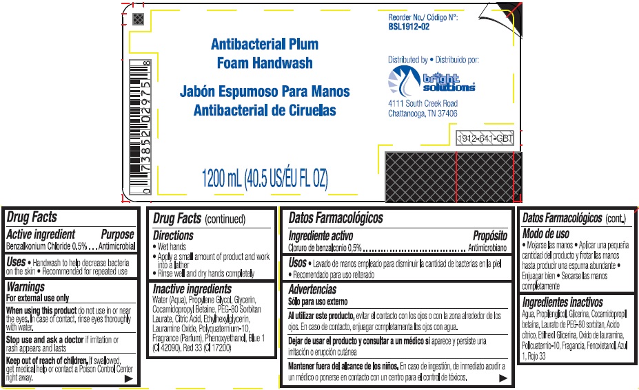 Pill image for Bright Solutions™ Antibacterial Plum Foam Handwash