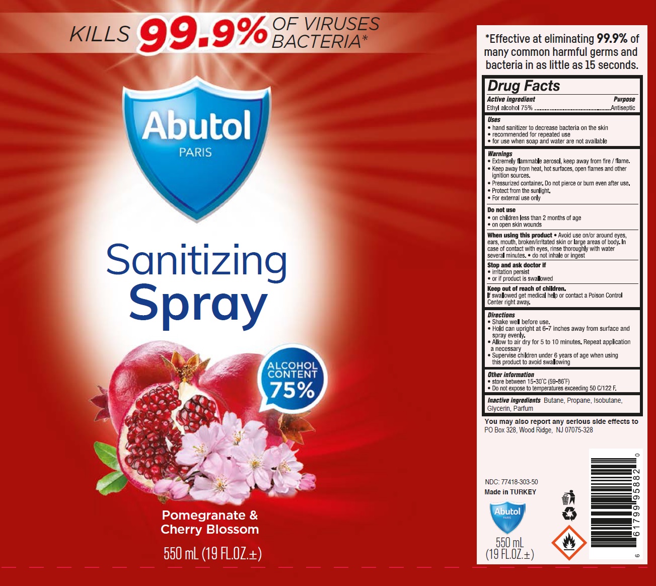 Pill image for Abutol Paris Sanitizing Spray pomegranate & Cherry Blossom