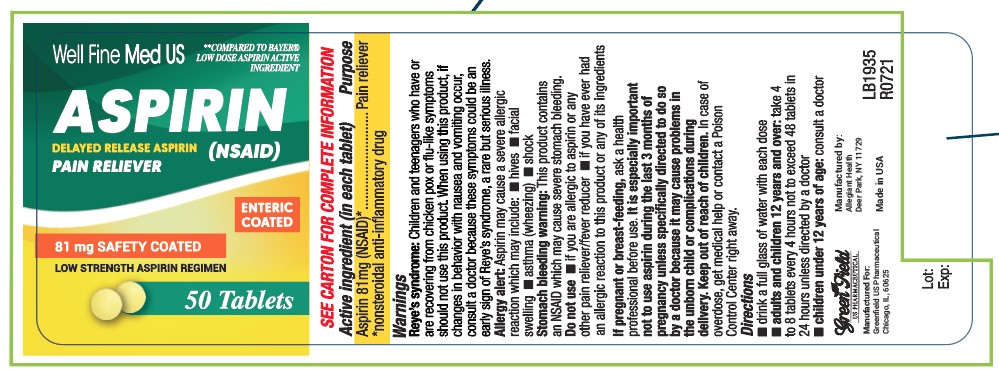 Pill image for Greenfield Aspirin 81mg