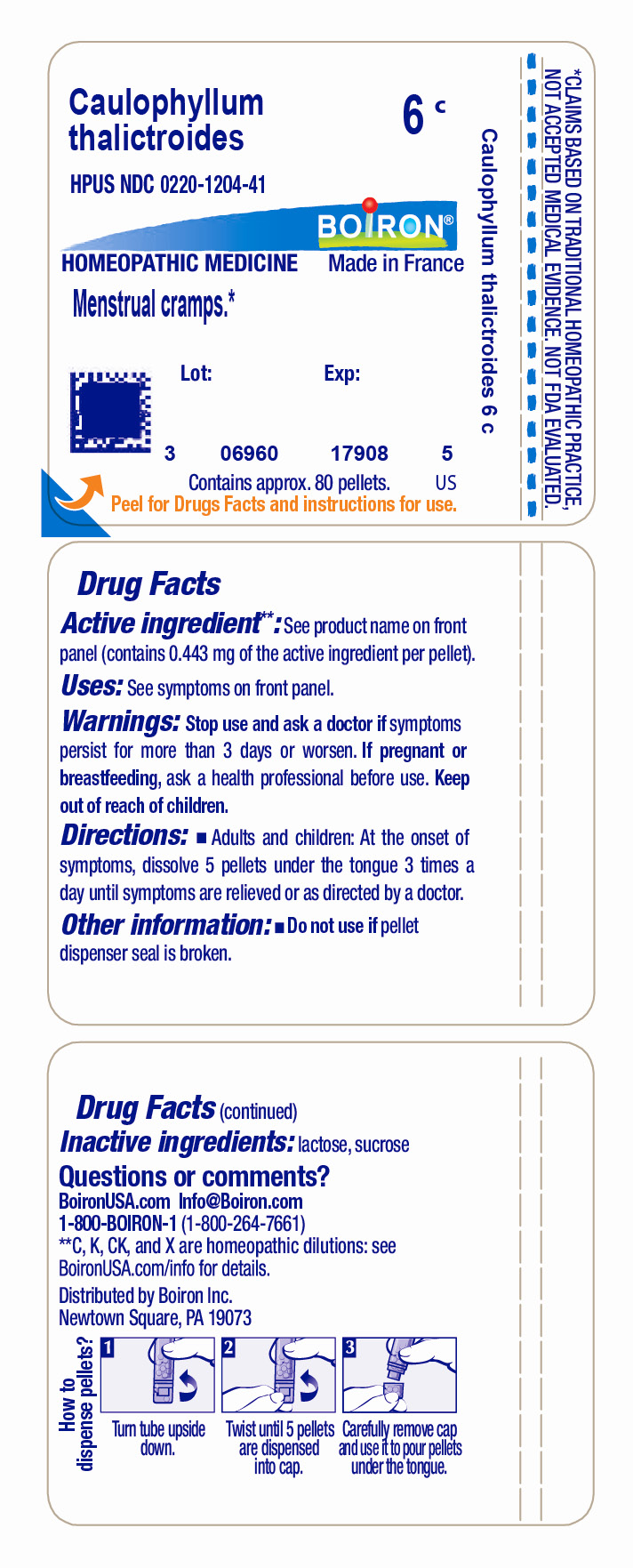 Pill image for Caulophyllum Thalictroides 6c