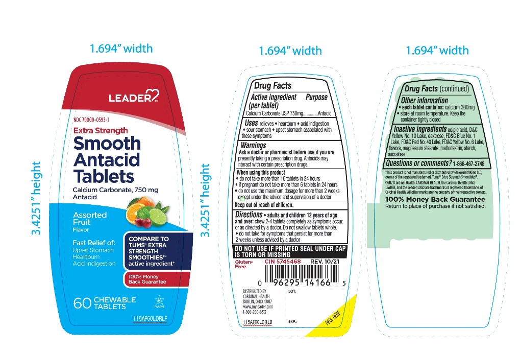 Pill image for Leader Extra Strength Smooth Antacid Assorted Fruit Chewable Tablets