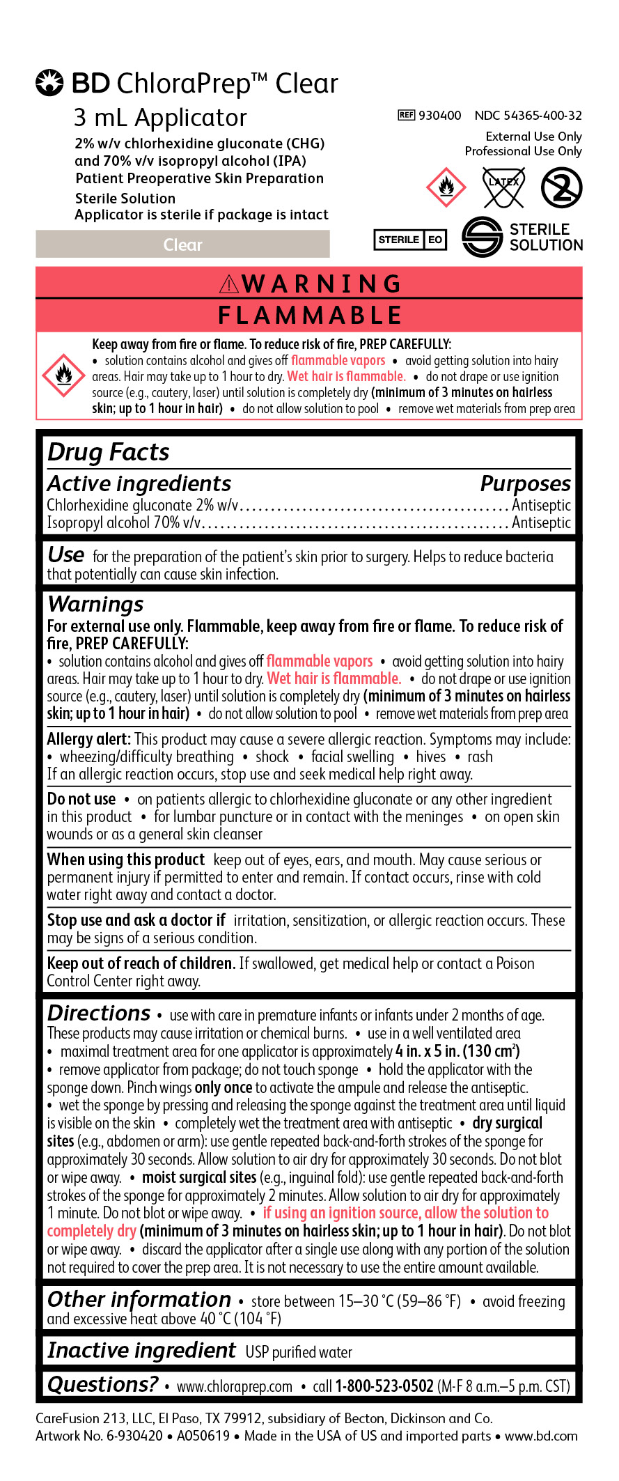 Pill image for Bd Chloraprep™ Clear 3 Ml Applicator With Sterile Solution