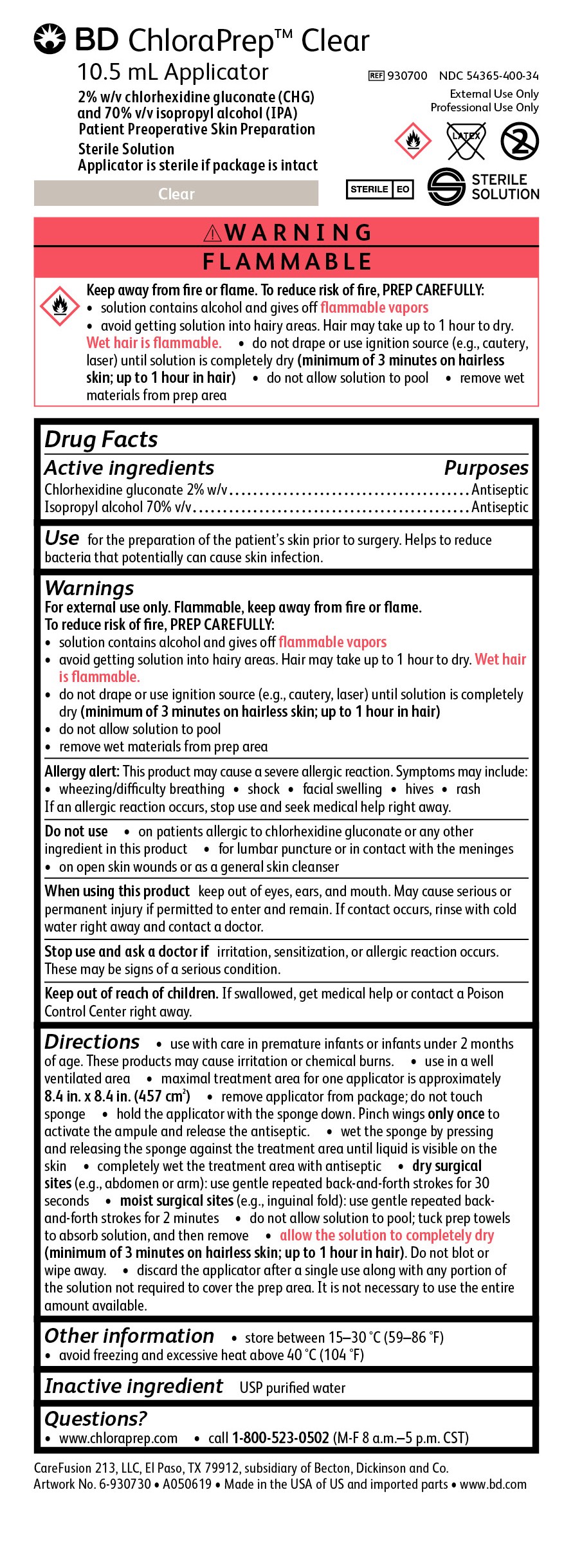 Pill image for Bd Chloraprep™ Clear 10.5 Ml Applicator With Sterile Solution