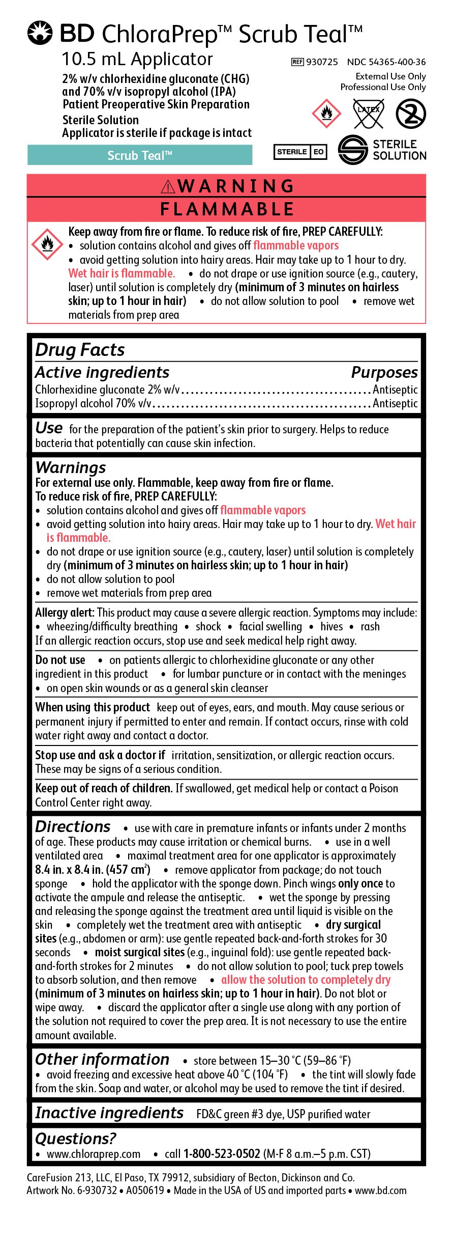 Pill image for Bd Chloraprep™ Scrub Teal 10.5 Ml Applicator With Sterile Solution
