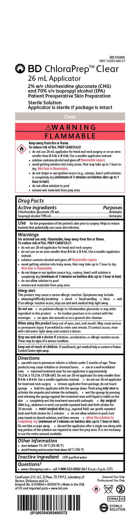 Pill image for Bd Chloraprep™ Clear 26 Ml Applicator With Sterile Solution