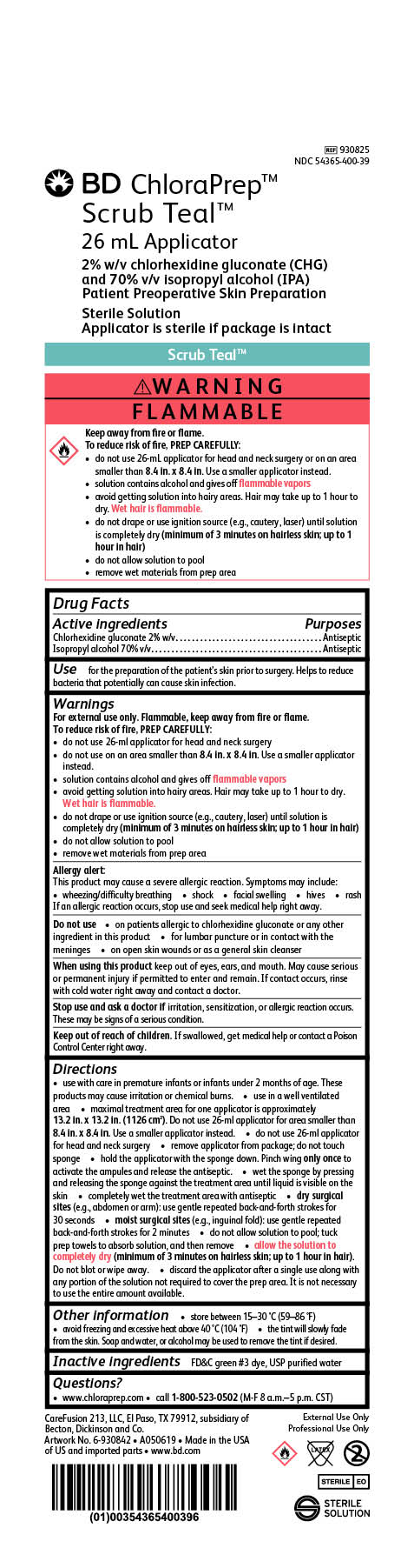 Pill image for Bd Chloraprep™ Scrub Teal™ 26 Ml Applicator With Sterile Solution