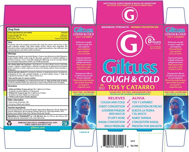Pill image for 4060-giltuss Cough & Cold Tablets