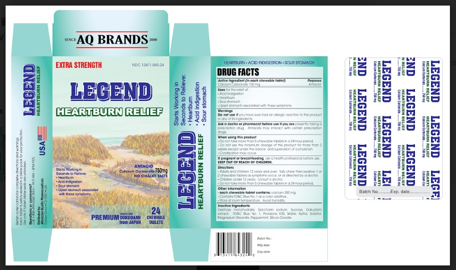 Pill image for Legend Premium Heartburn Relief-extra Strength chewable