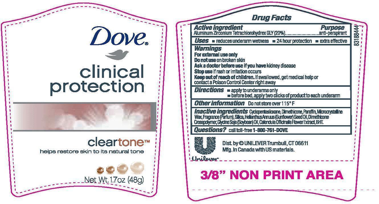 Pill image for Dove Clinical Protection Cleartone Antiperspirant Deodorant