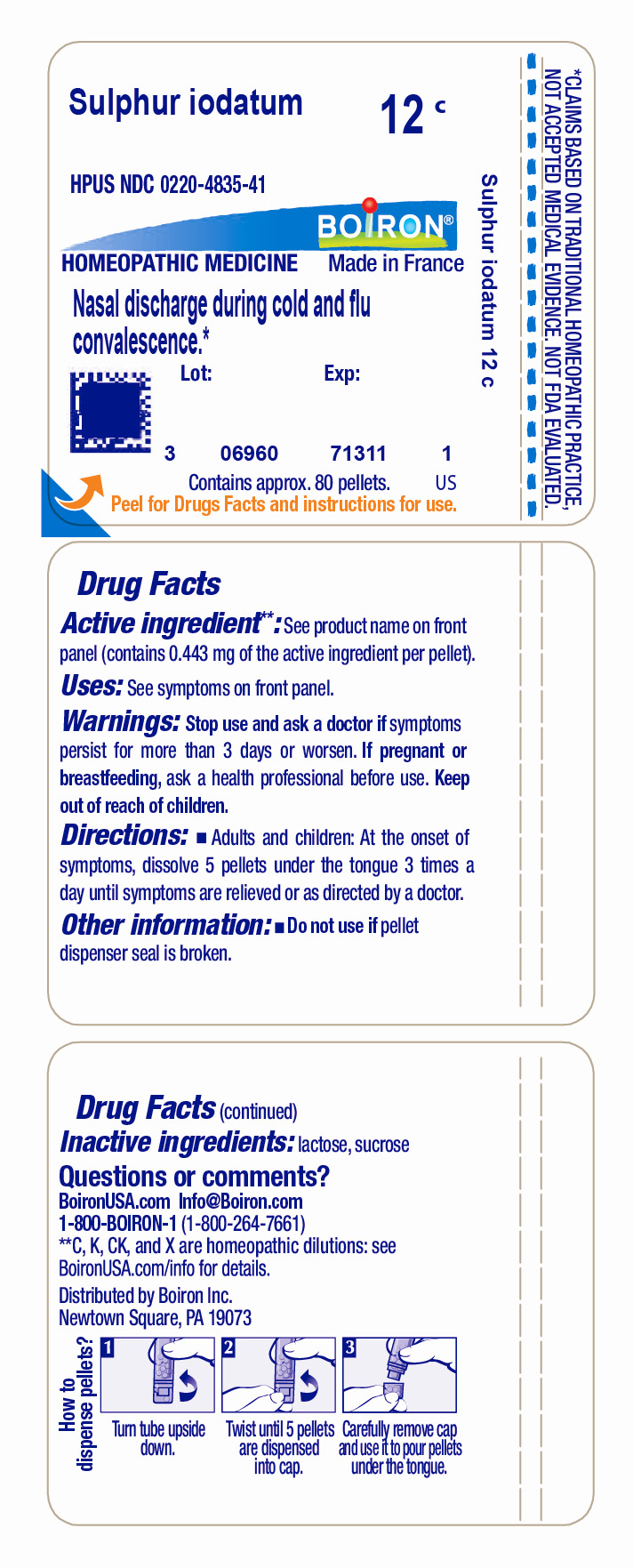 Pill image for sulphur iodatum 12c