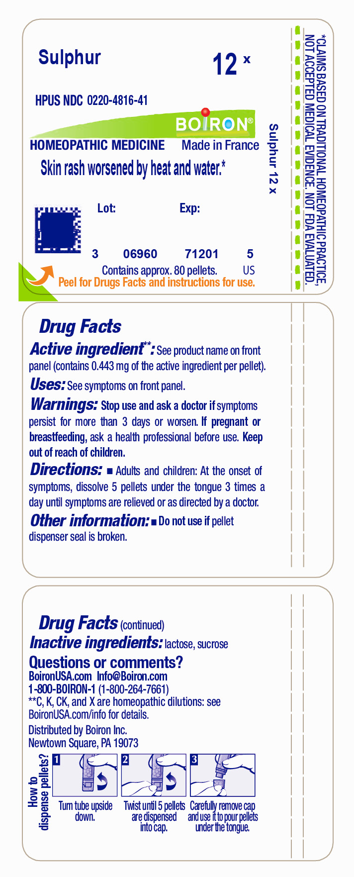 Pill image for Sulphur 12x