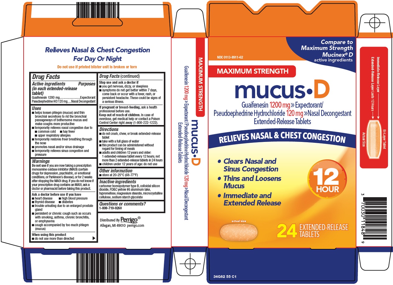 Pill image for Perrigo Mucus-d Drug Facts