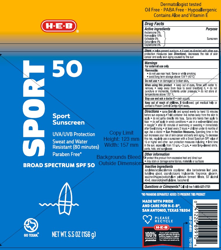 Pill image for H.e.b Solutions Sunscreen Sport Spf 50 Continuous Spray