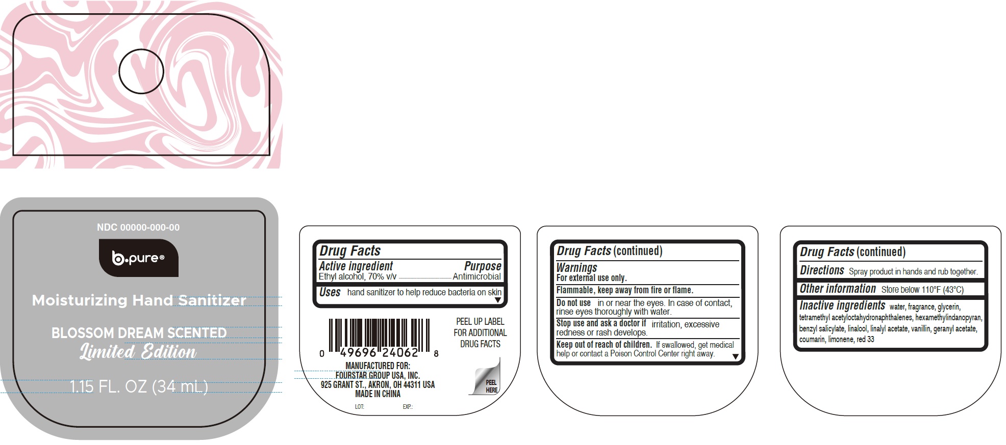 Pill image for B-pure Moisturizing Hand Sanitizer Blossom Dream Scented Limited Edition