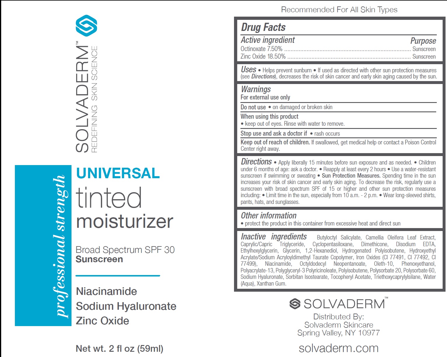 Pill image for Solvaderm Universal Tinted Moisturizer Sunscreen Spf 30