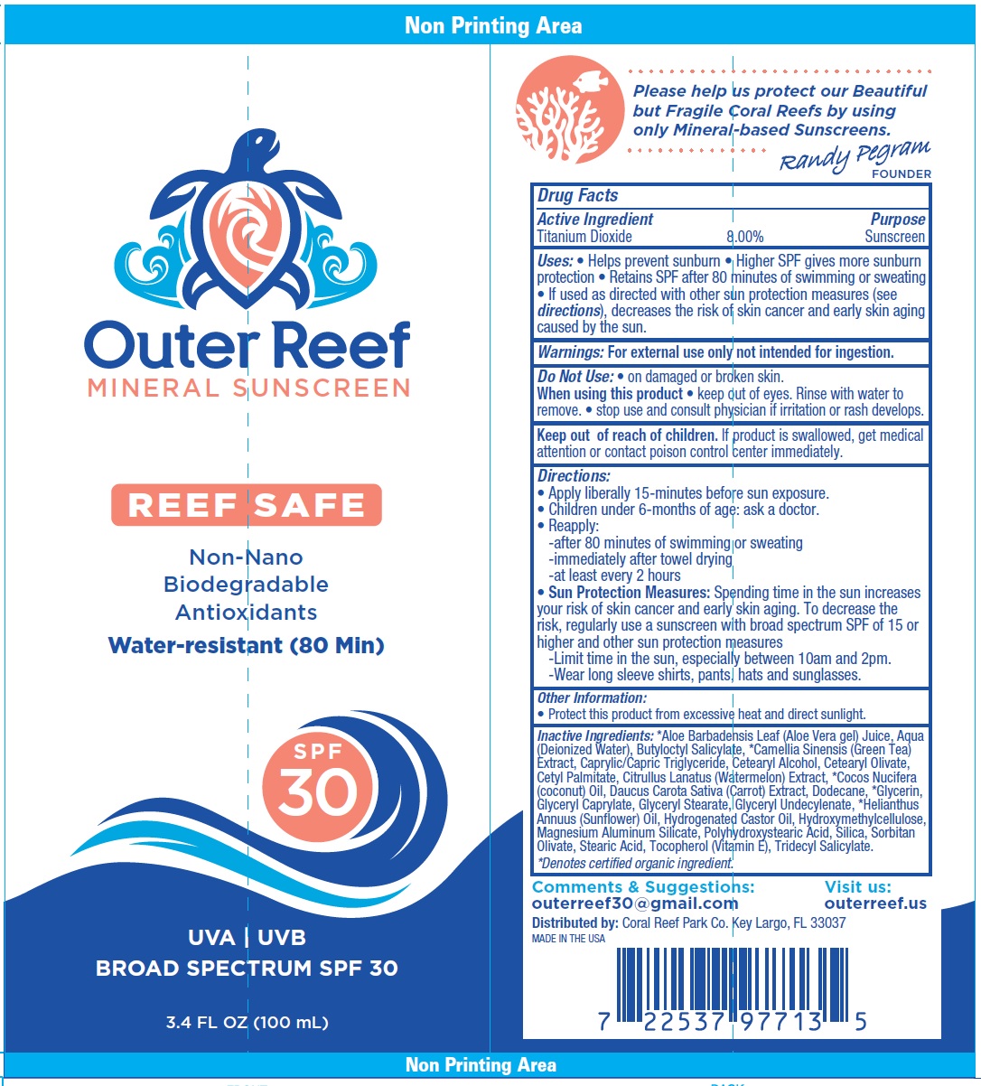 Pill image for outer reef mineral sunscreen spf 30