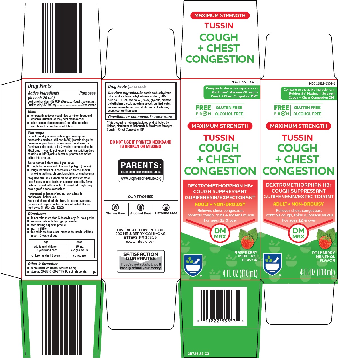 Pill image for rite aid corporation tussin cough chest congestion drug facts