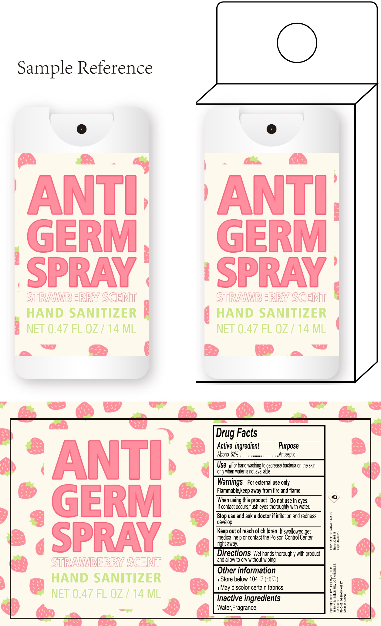 Pill image for Strawberry Scent Anti Germ Spray