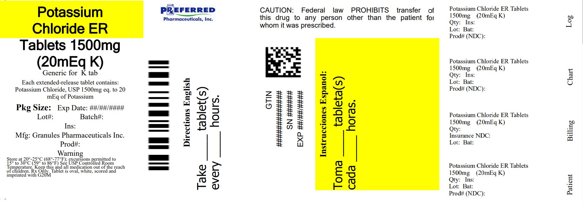 Pill image for Potassium Chloride Extended-release Tablets Usp, 10 Meq And 20 Meq