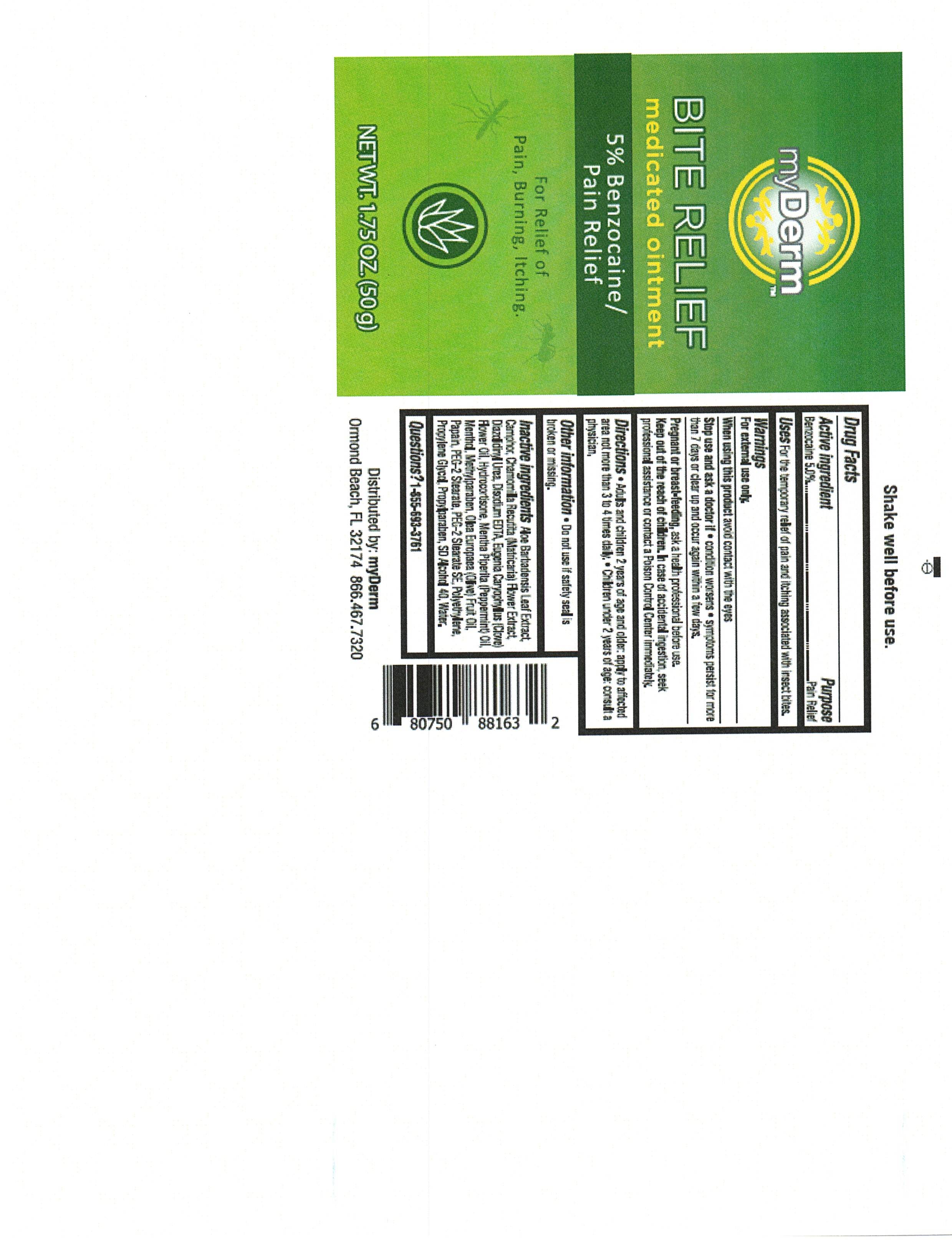 Pill image for Myderm Bite Relief Mediocated Ointment