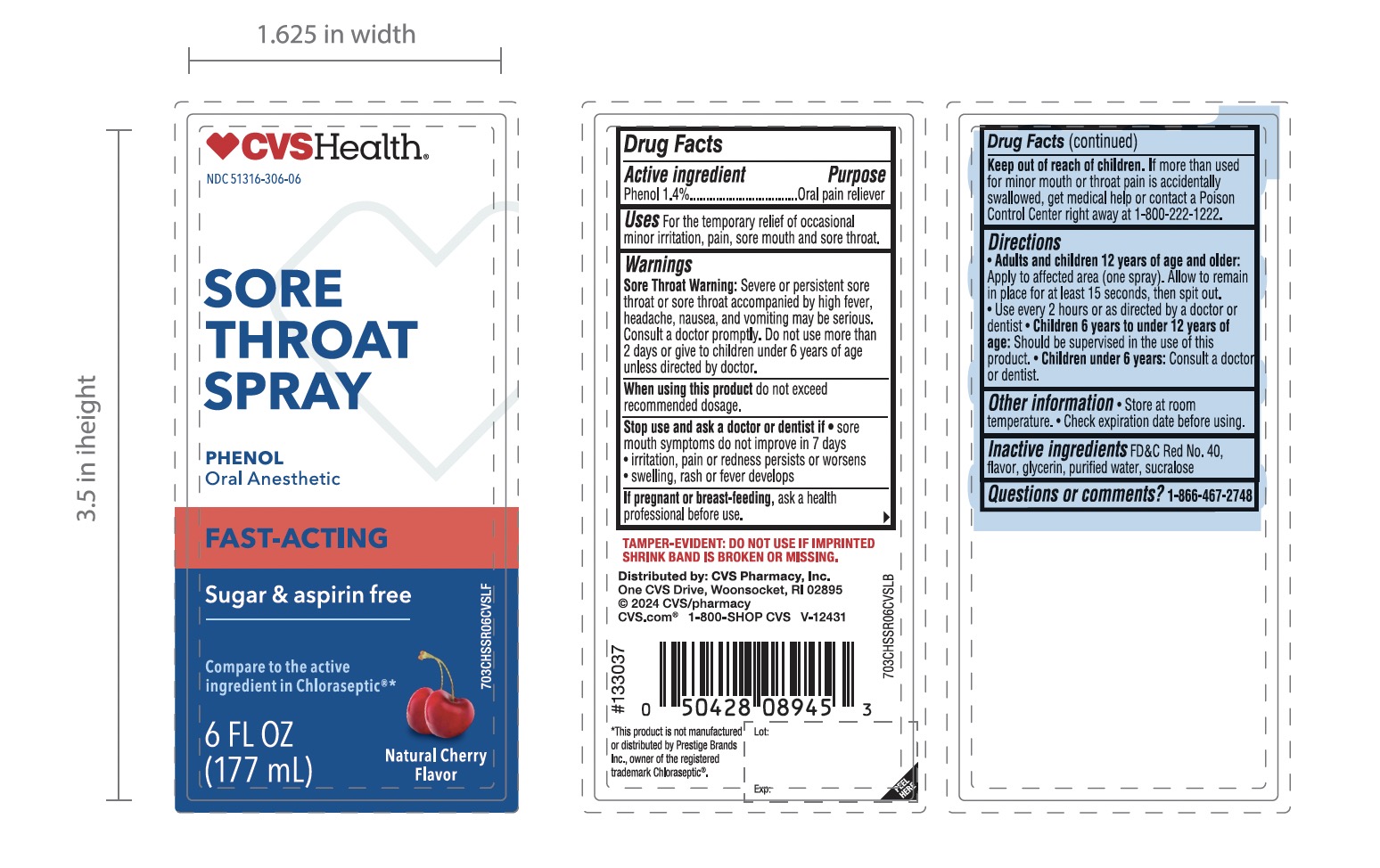 Pill image for Cvs Sore Throat Spray Natural Cherry Flavor