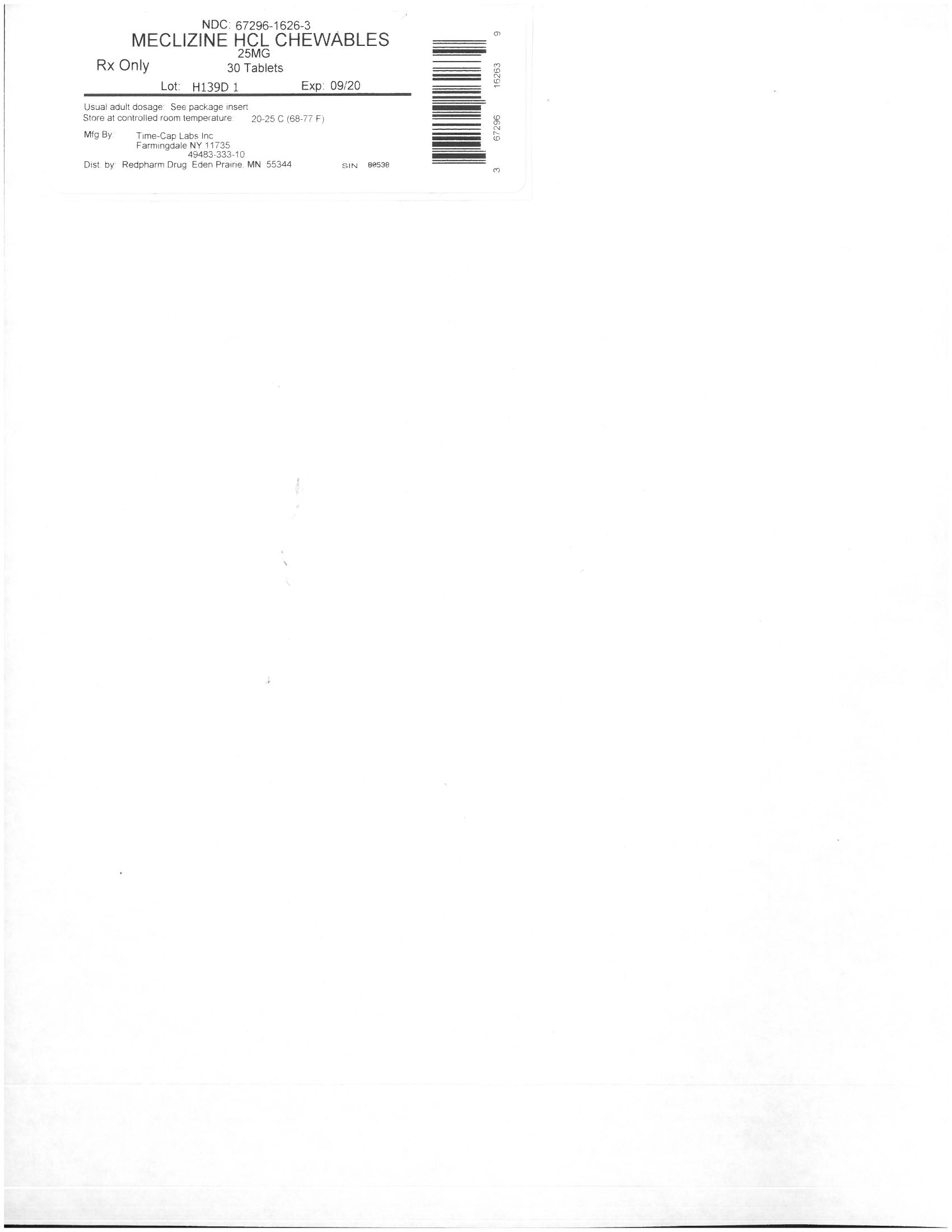 Pill image for Meclizine 25mg