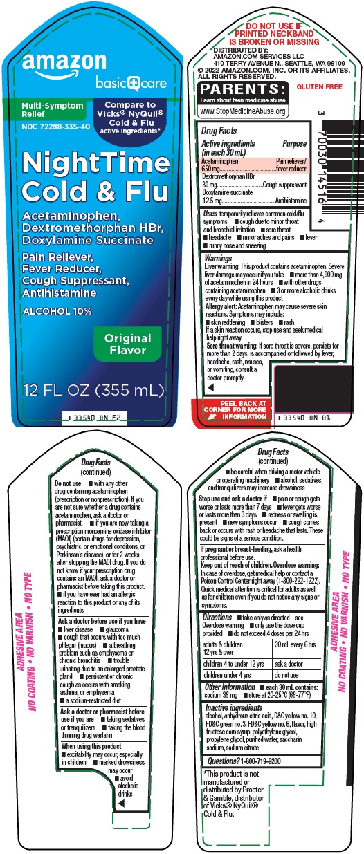 Pill image for Amazon Nighttime Cold & Flu Drug Facts