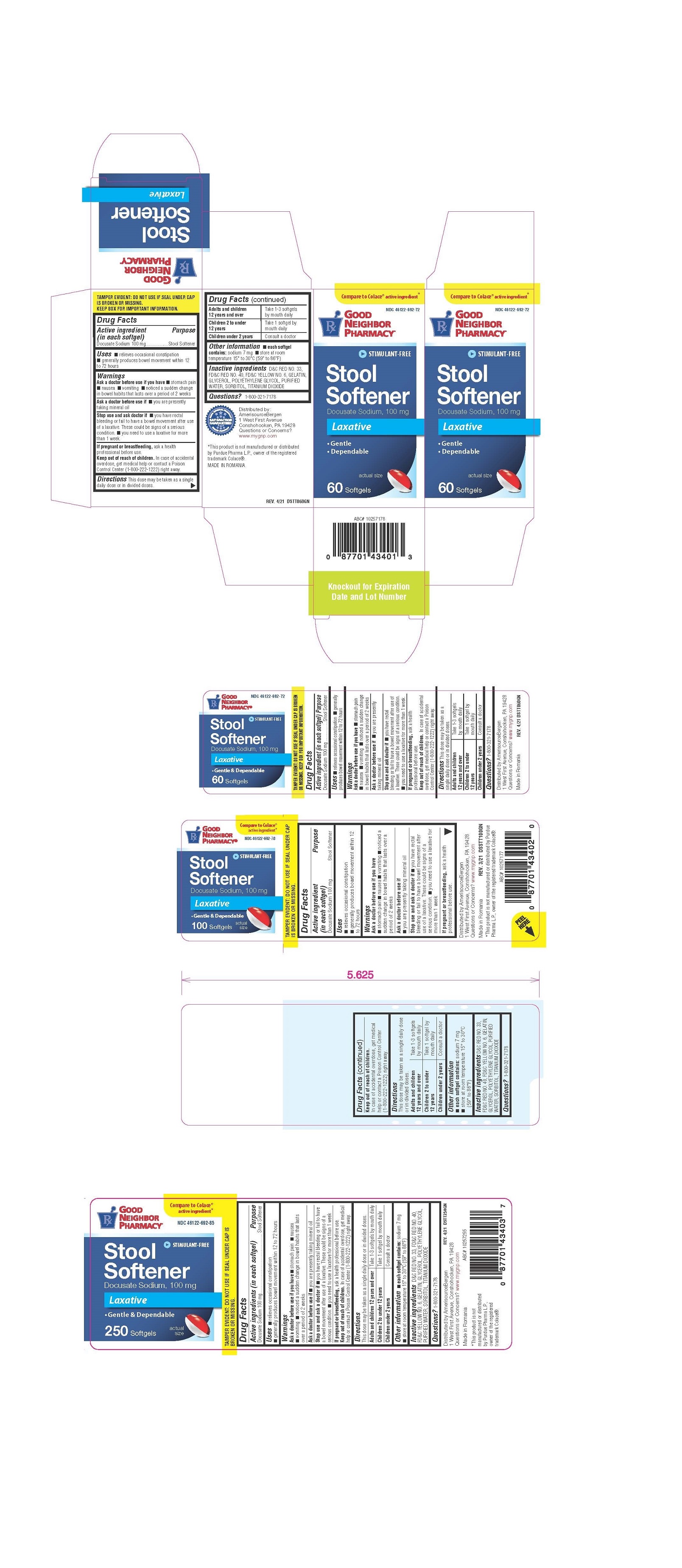 Pill image for Docusate Sodium 100mg Two-tone, capsule, Liquid Filled