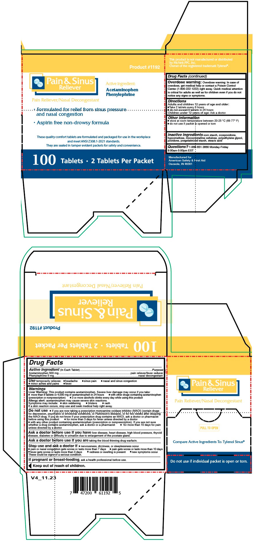 Pill image for Pain & Sinus