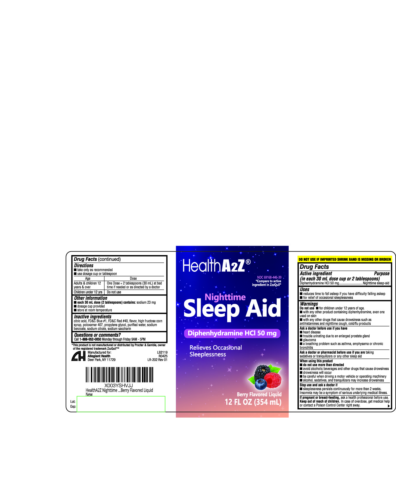 Pill image for 446 - Nighttime Sleep Aid