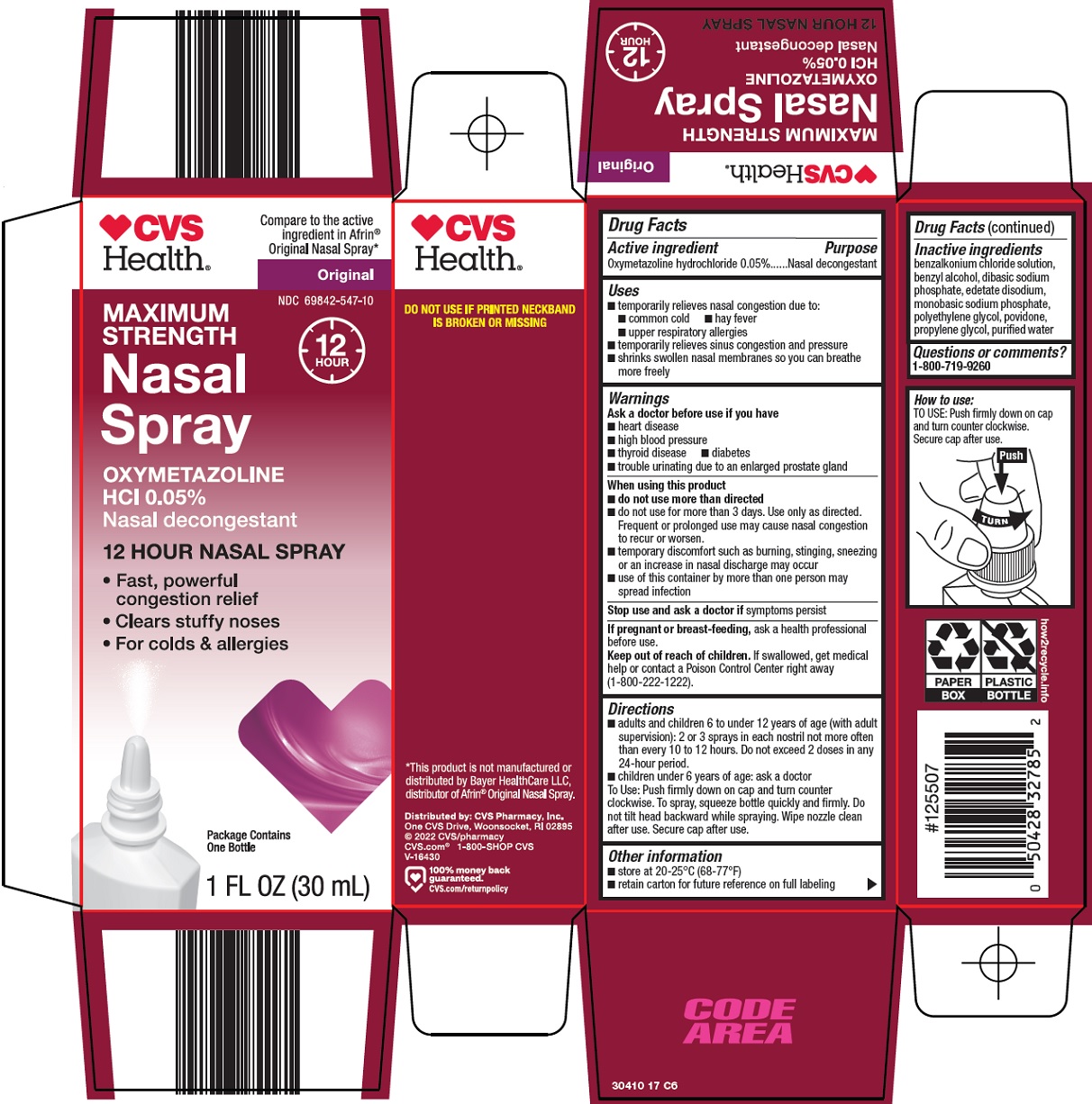 Pill image for Cvs Pharmacy, Inc. Nasal Spray Drug Facts
