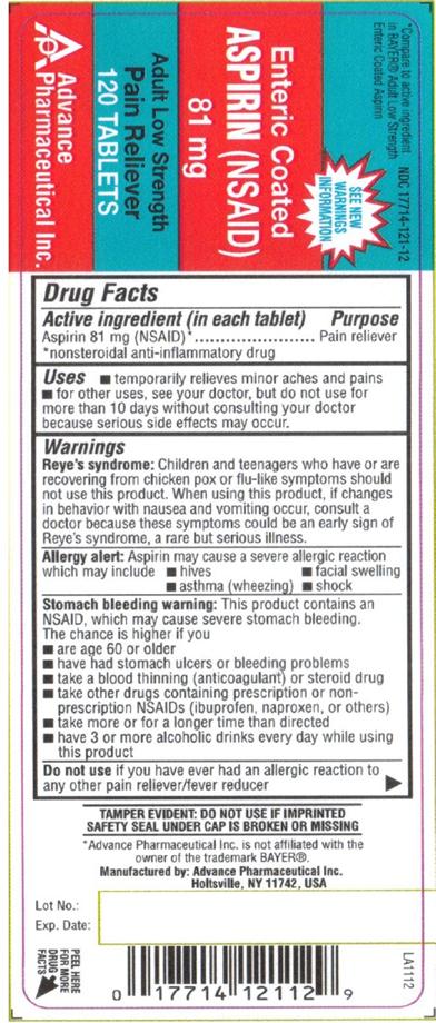 Pill image for Enteric Coated Aspirin 81mg