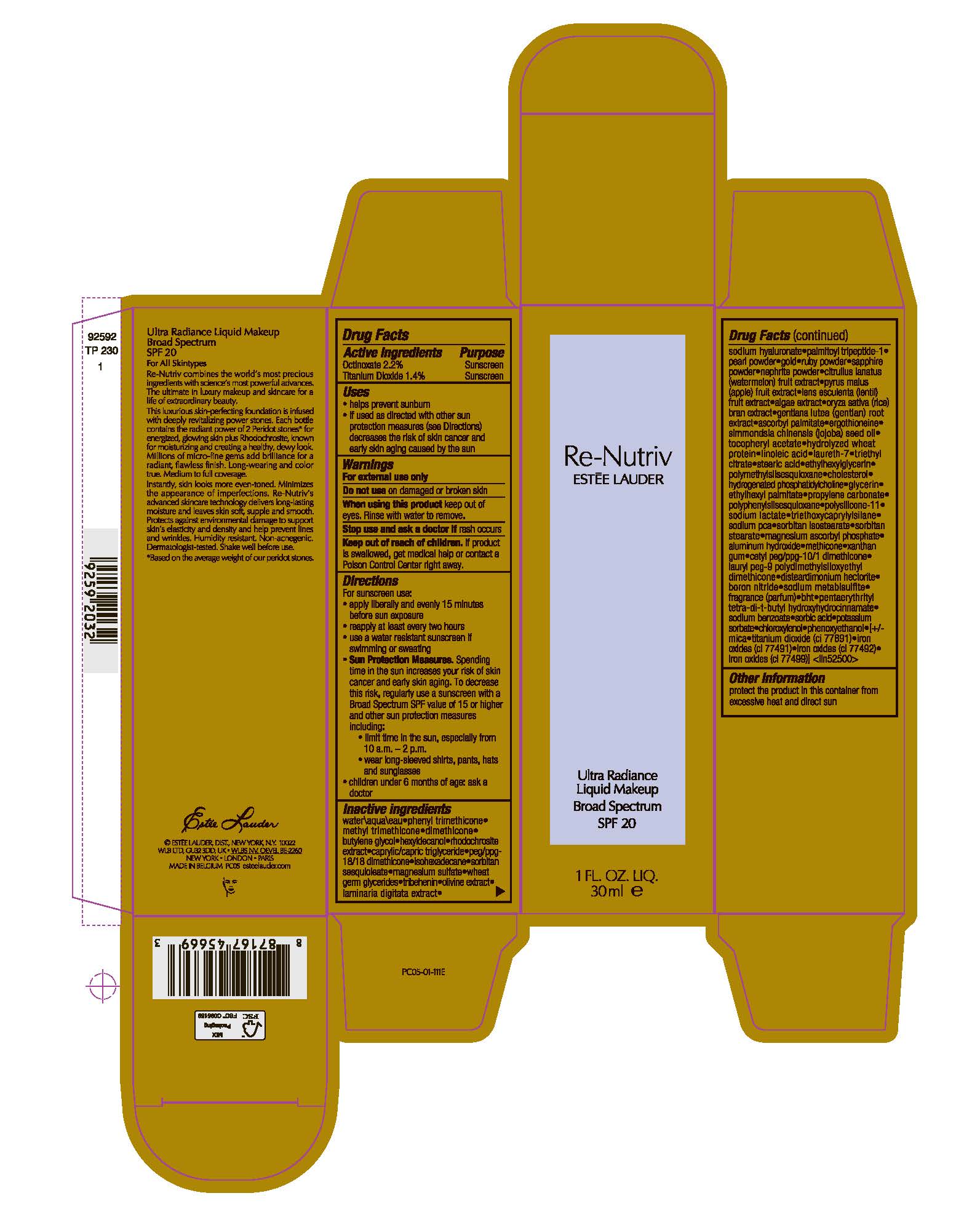 Pill image for Re-nutriv Ultra Radiance Liquid Makeup Broad Spectrum Spf 20