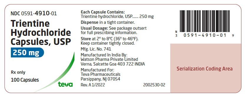 Pill image for Trientine Hydrochloride Capsules, Usp