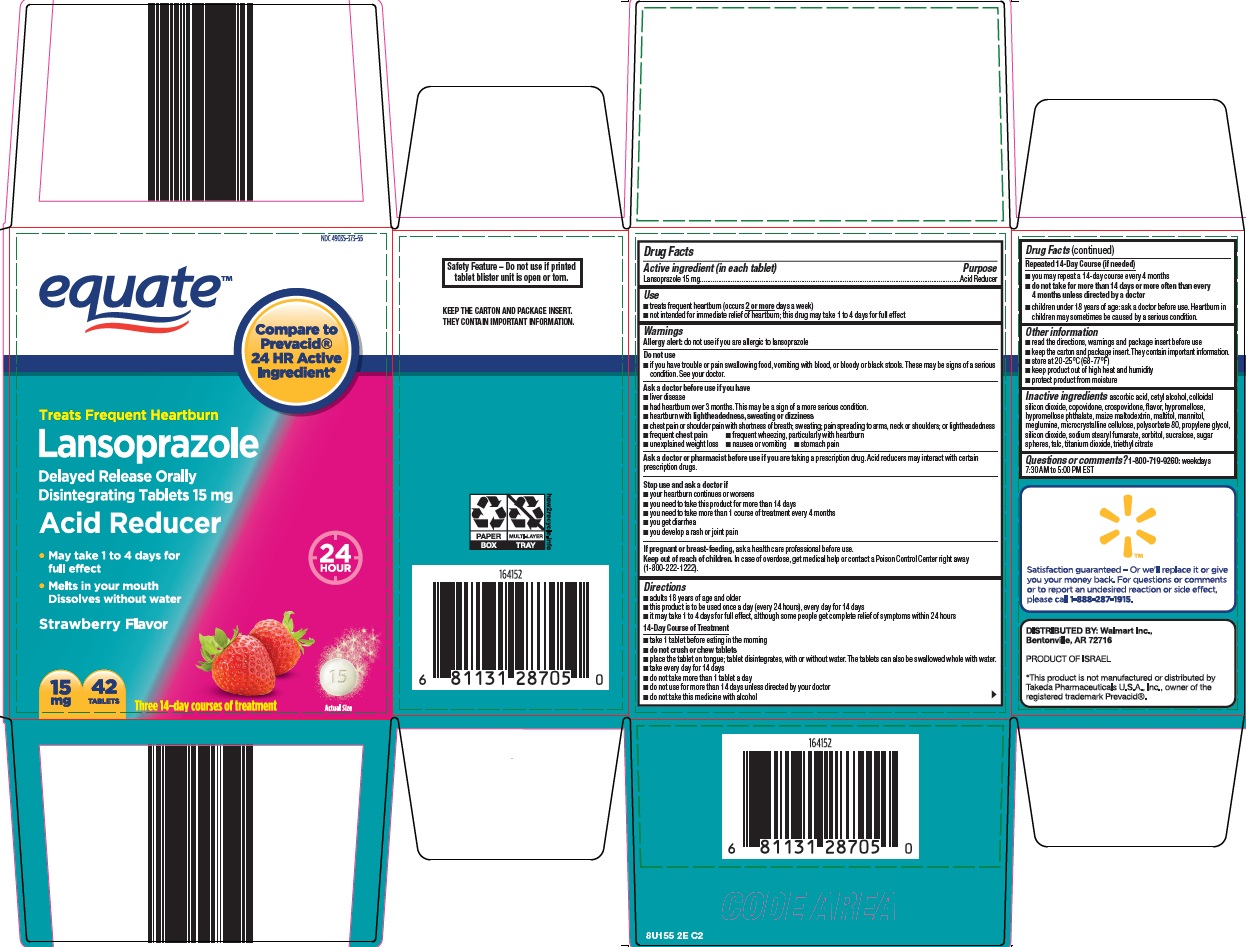 Pill image for Wal-mart Lansoprazole Drug Facts