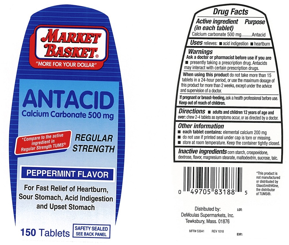 Pill image for Regular Strength Antacid Peppermint Chewable 