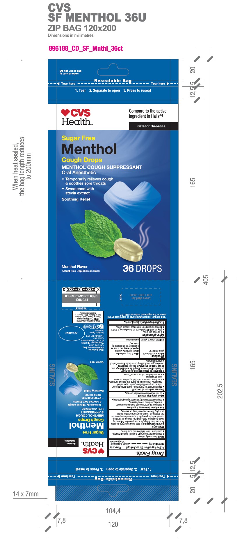 Pill image for Menthol Cough Drops