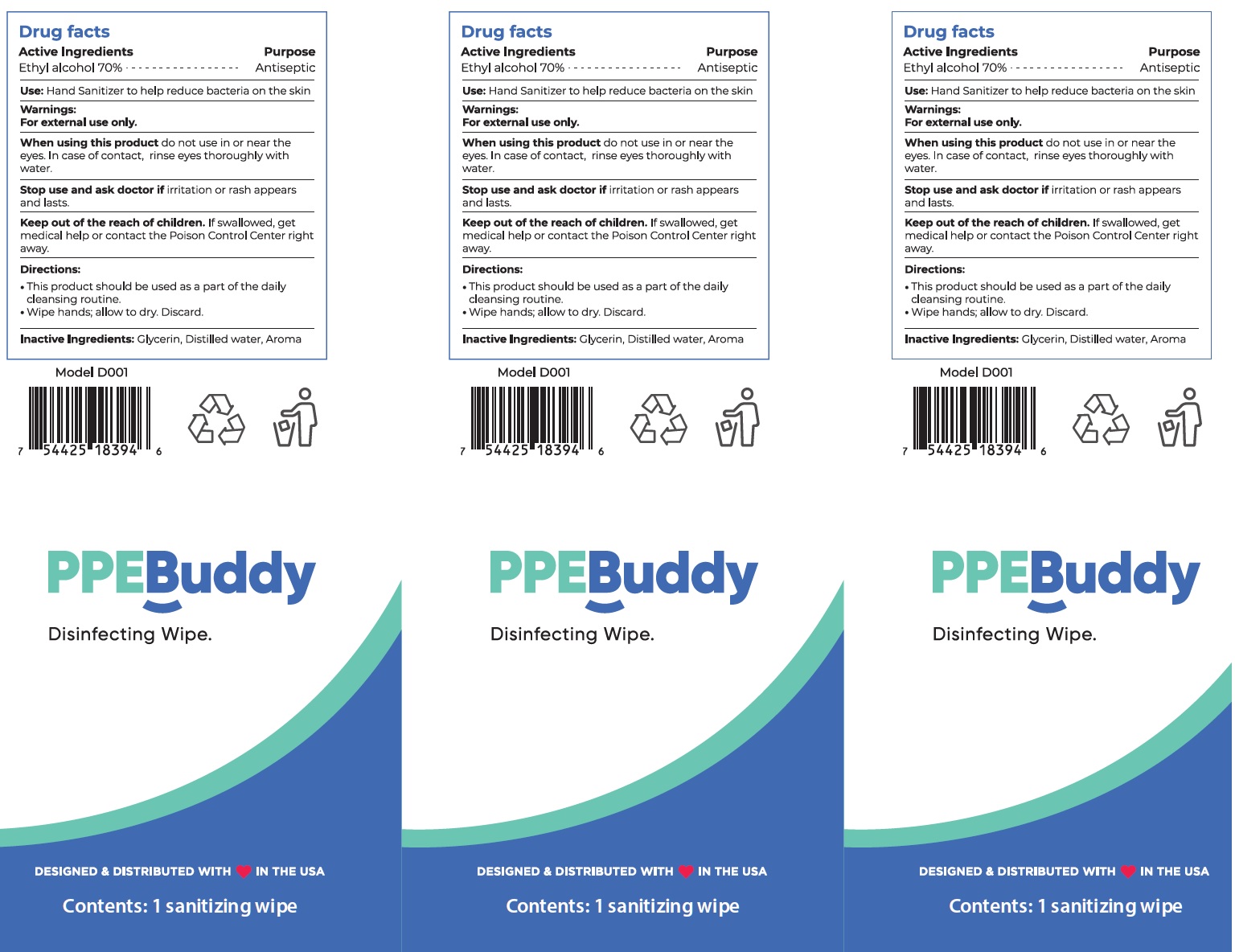 Pill image for Ppebuddy - Disinfecting Wipe
