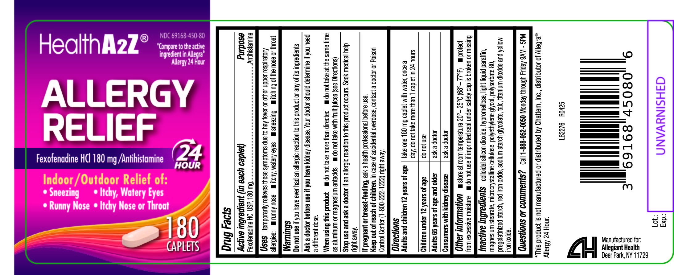Pill image for 450 - Allergy Relief