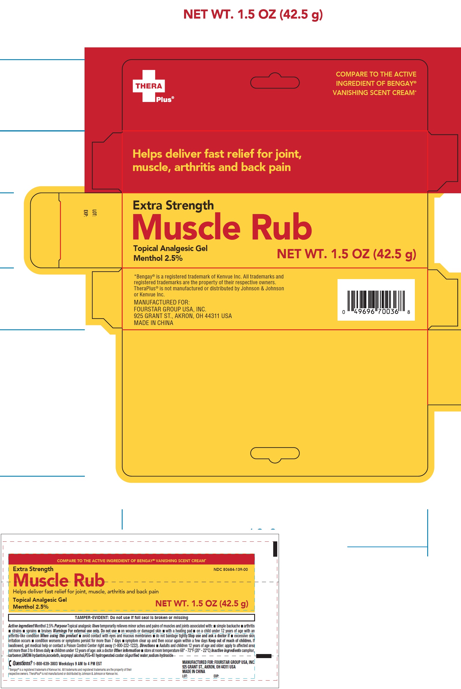 Pill image for Thera Plus Extra Strength Muscle Rub Topical Analgesic Gel