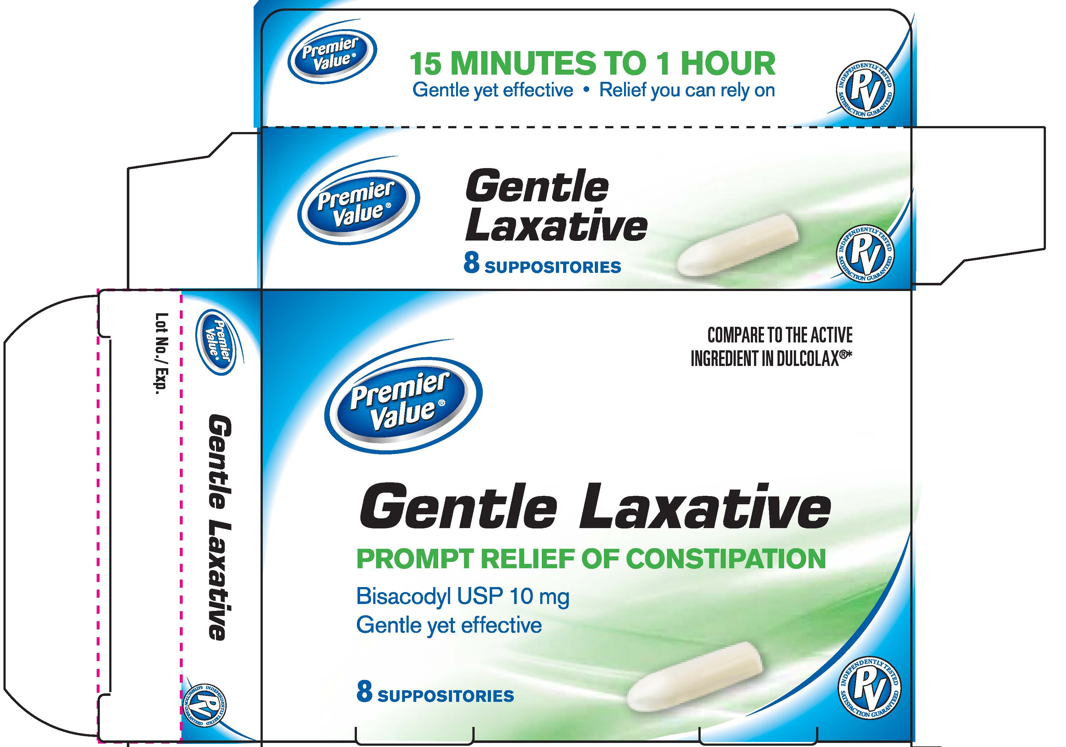 Pill image for Premier Value Bisacodyl Supp