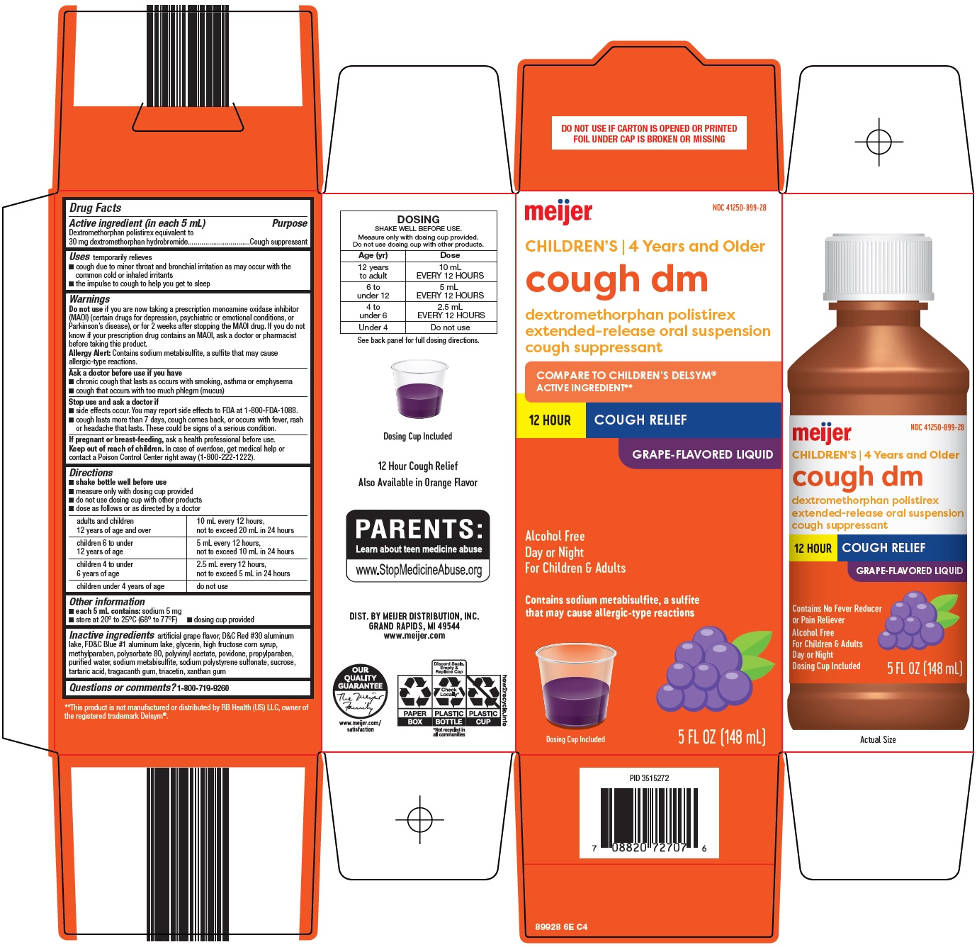 Pill image for Meijer Distribution, Inc. Cough Dm Drug Facts