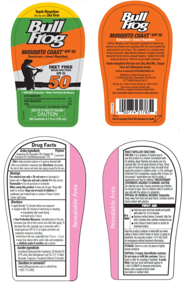 Pill image for Bull Frog Mosquito Coast Broad Spectrum Pump Spray Spf 50