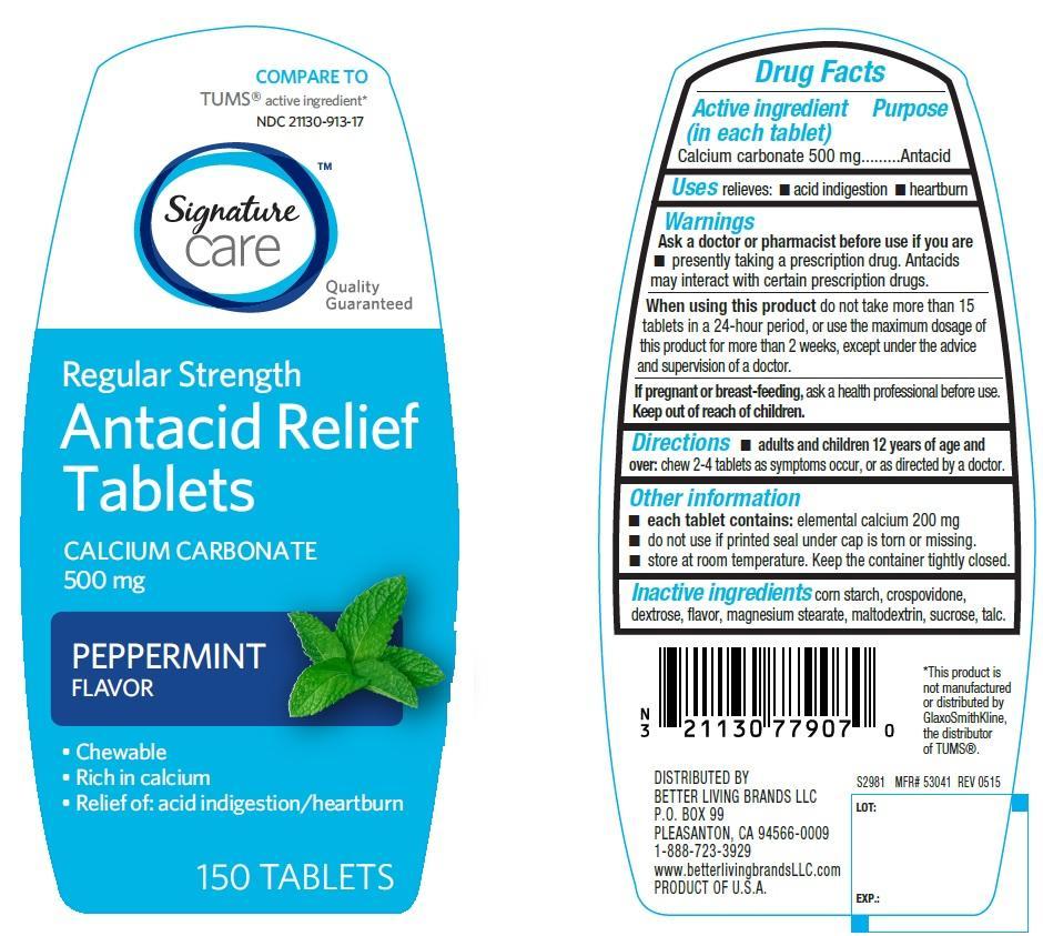 Pill image for Regular Strength Antacid Relief Peppermint Tablets