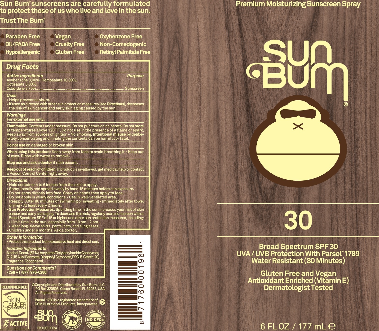 Pill image for Sun Bum Spf 30 Premium Moisturizing Sunscreen (spray)