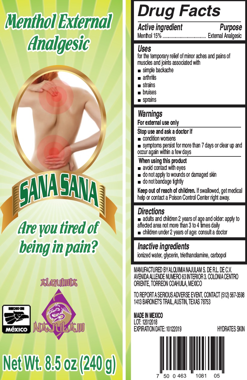 Pill image for sana sana menthol external analgesic