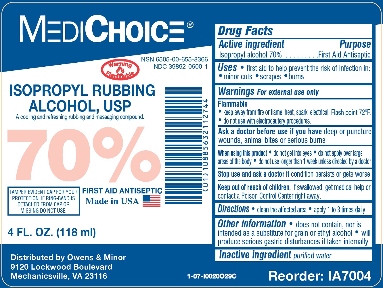 Pill image for Medichoice Isopropyl Rubbing Alcohol