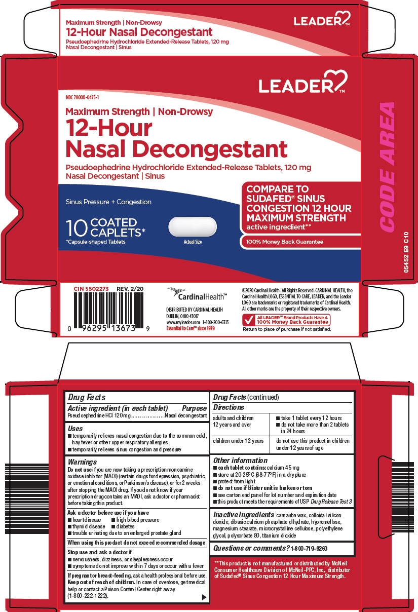 Pill image for Cardinal Health 12 Hour Nasal Decongestant Drug Facts