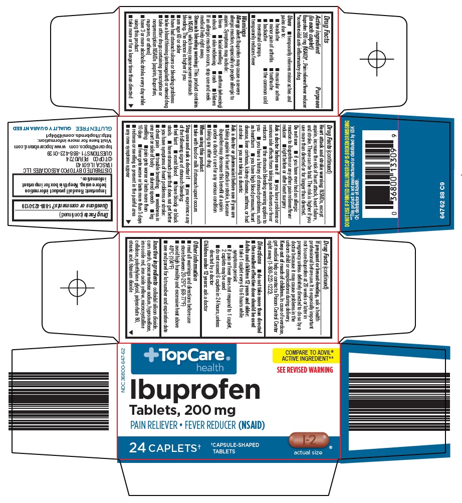 Pill image for Topco Associates Llc. Ibuprofen Tablets 200 Mg Drug Facts
